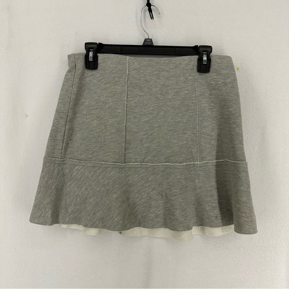 H&M Mini Skirt Solid A Line Sweatpant Womens Medium Grey